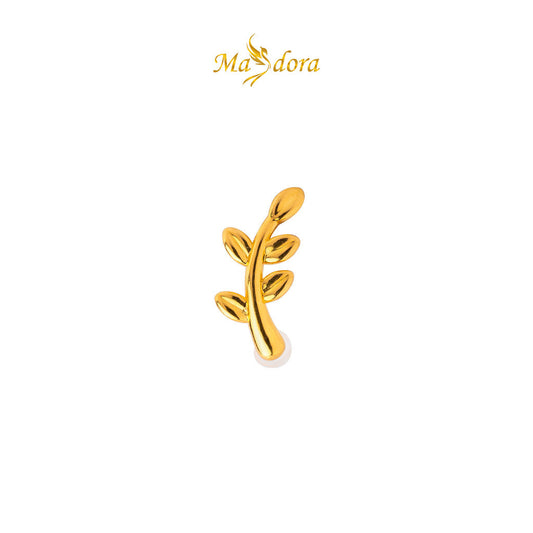 MASDORA 999 Gold Earring Earrings Emas ~ Golden Leafy (EMAS 999/24K)