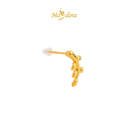 MASDORA 999 Gold Earring Earrings Emas ~ Golden Leafy (EMAS 999/24K)