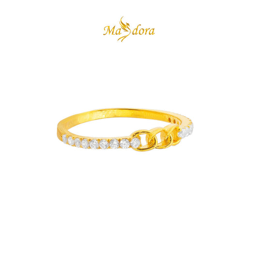 MASDORA 916 Gold Ring Rings Cincin Emas ~ Sparkling Chain (EMAS 916/22K)