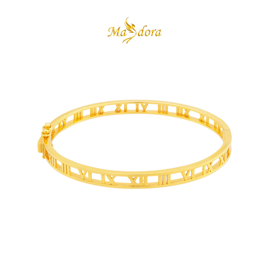 MASDORA 916 Gold Bangle Gelang Tangan Emas ~ Roman Full Gold (EMAS 916/22K)