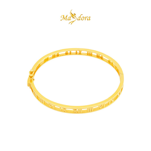MASDORA 916 Gold Bangle Gelang Tangan Emas ~ Roman Full Gold (EMAS 916/22K)
