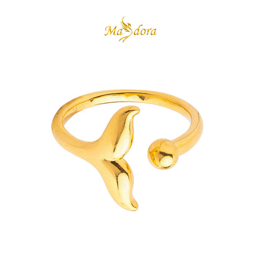 MASDORA 999 Gold Ring Rings Cincin Emas ~ Mythical Mermaid Tail (EMAS 999/24K)