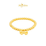 MASDORA 999 Gold Bracelet Rantai Tangan Emas ~ Stretchable Cutie Bow Boba (EMAS 999/24K)