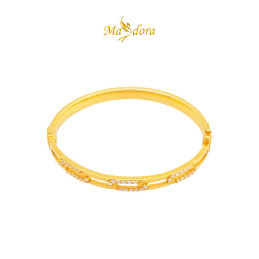 MASDORA 916 Gold Bangle Gelang Tangan Emas ~ Sparkling Links Exclusive (EMAS 916/22K)