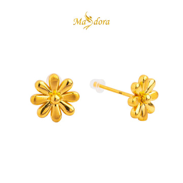 MASDORA 999 Gold Earring Earrings Emas ~ Starry Daisy (EMAS 999/24K)