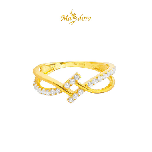 MASDORA 916 Gold Ring Rings Cincin Emas ~ Sparkling Intimate Links (EMAS 916/22K)