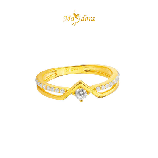 MASDORA 916 Gold Ring Rings Cincin Emas ~ Sparkling Polaris Star Shine (EMAS 916/22K)