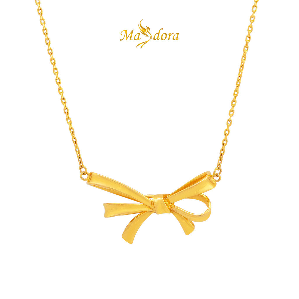 MASDORA 916 Gold Necklace Rantai Leher Emas ~ Exclusive Ruban (EMAS 916/22K)