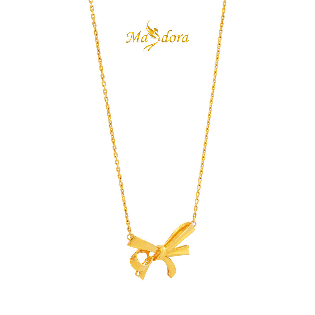 MASDORA 916 Gold Necklace Rantai Leher Emas ~ Exclusive Ruban (EMAS 916/22K)