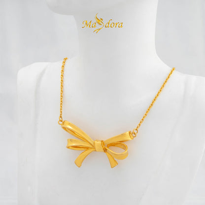 MASDORA 916 Gold Necklace Rantai Leher Emas ~ Exclusive Ruban (EMAS 916/22K)