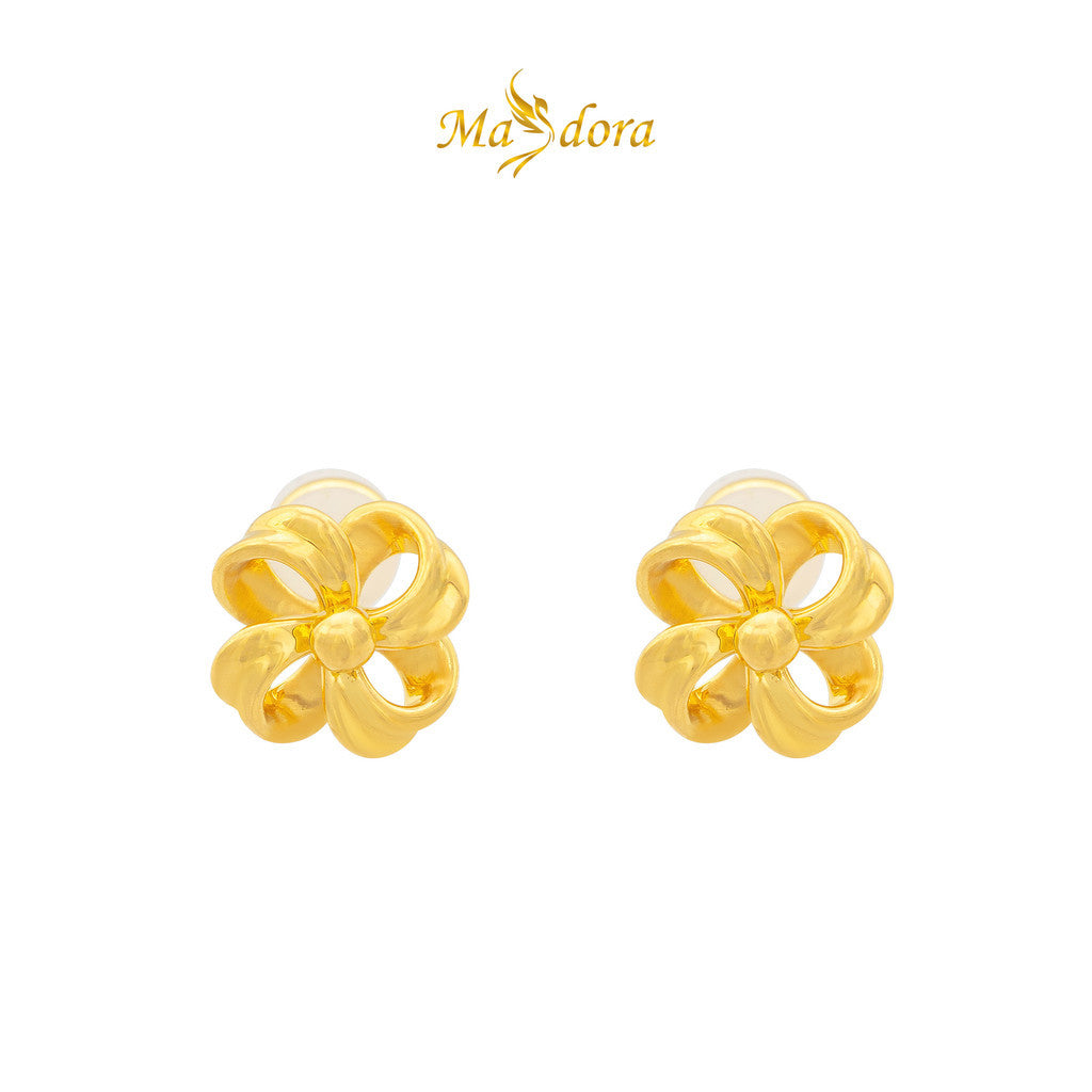 MASDORA 999 Gold Earring Earrings Subang Emas ~ Flower Coquette (EMAS 999/24K)