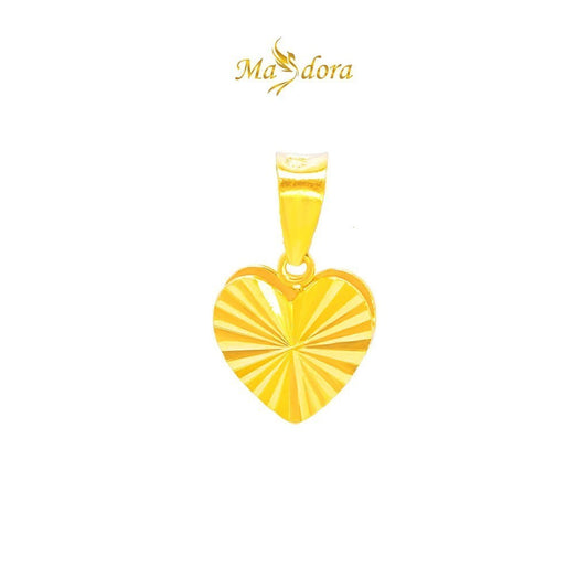 MASDORA 916 Gold Pendant Loket Emas ~ Shiny Heart (EMAS 916/22K)