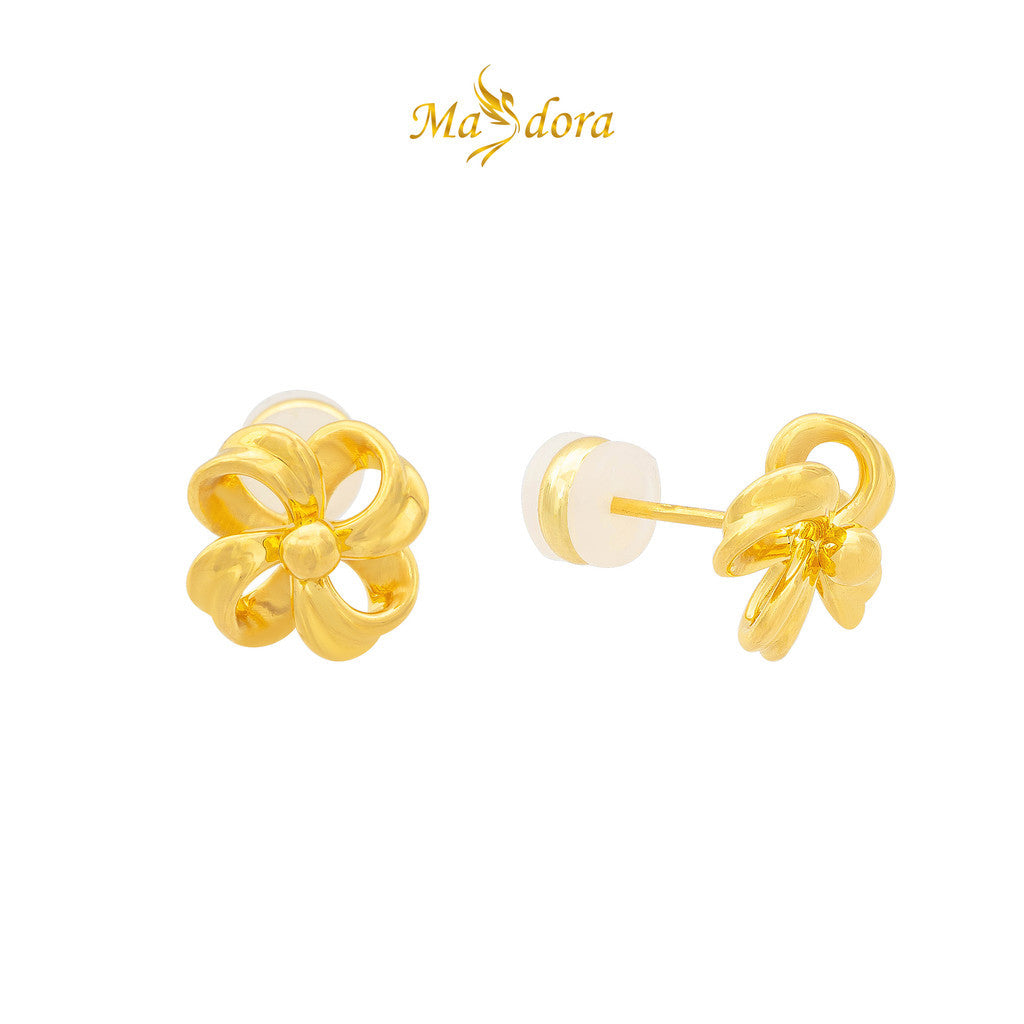 MASDORA 999 Gold Earring Earrings Subang Emas ~ Flower Coquette (EMAS 999/24K)