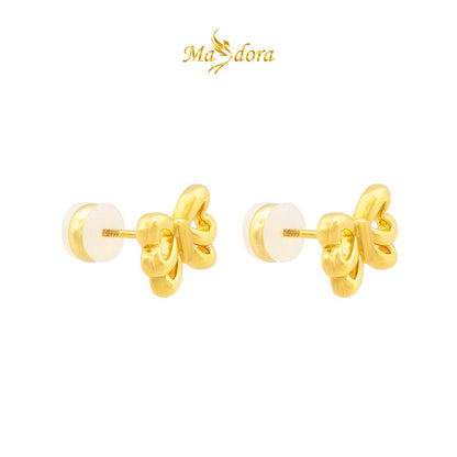 MASDORA 999 Gold Earring Earrings Subang Emas ~ Golden Bow (EMAS 999/24K)