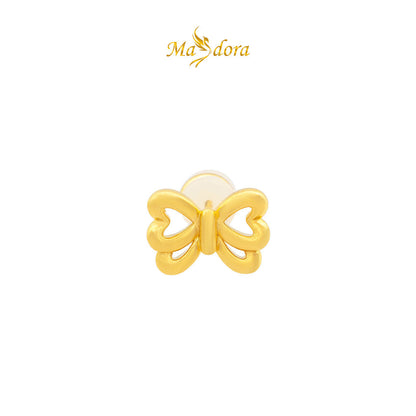 MASDORA 999 Gold Earring Earrings Subang Emas ~ Golden Bow (EMAS 999/24K)
