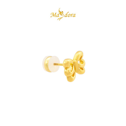 MASDORA 999 Gold Earring Earrings Subang Emas ~ Golden Bow (EMAS 999/24K)