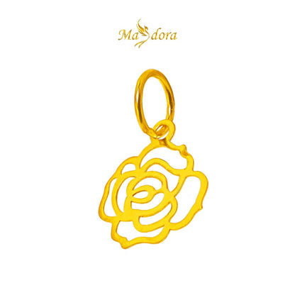 MASDORA 916 Gold Pendant Loket Emas ~ Mini Golden Rose (EMAS 916/22K)
