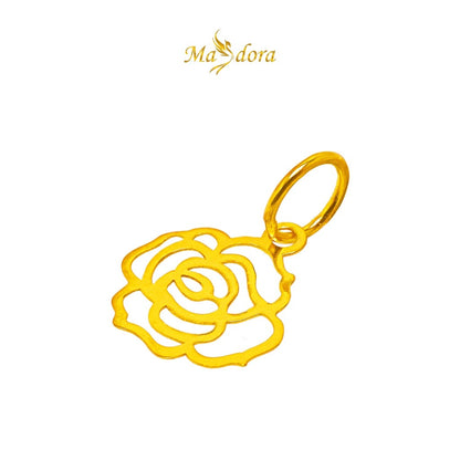 MASDORA 916 Gold Pendant Loket Emas ~ Mini Golden Rose (EMAS 916/22K)