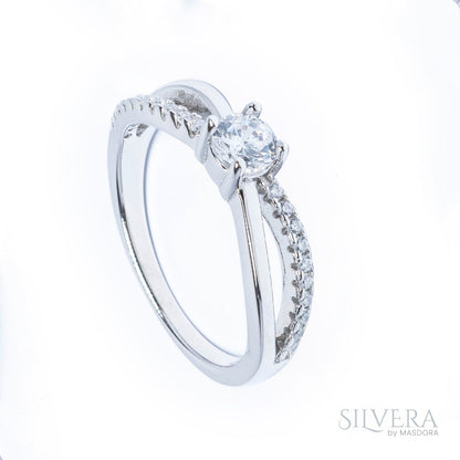 SILVERA 925 Silver Ring Rings Cincin Perak ~ Infinity Solitaire Ring, 925 Silver by Masdora