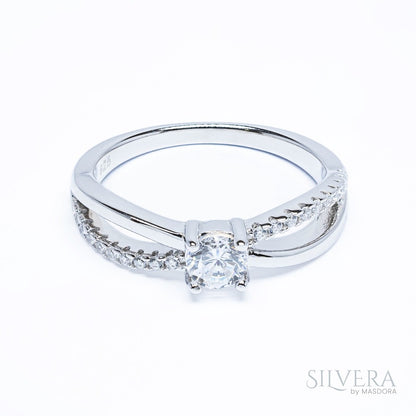 SILVERA 925 Silver Ring Rings Cincin Perak ~ Infinity Solitaire Ring, 925 Silver by Masdora