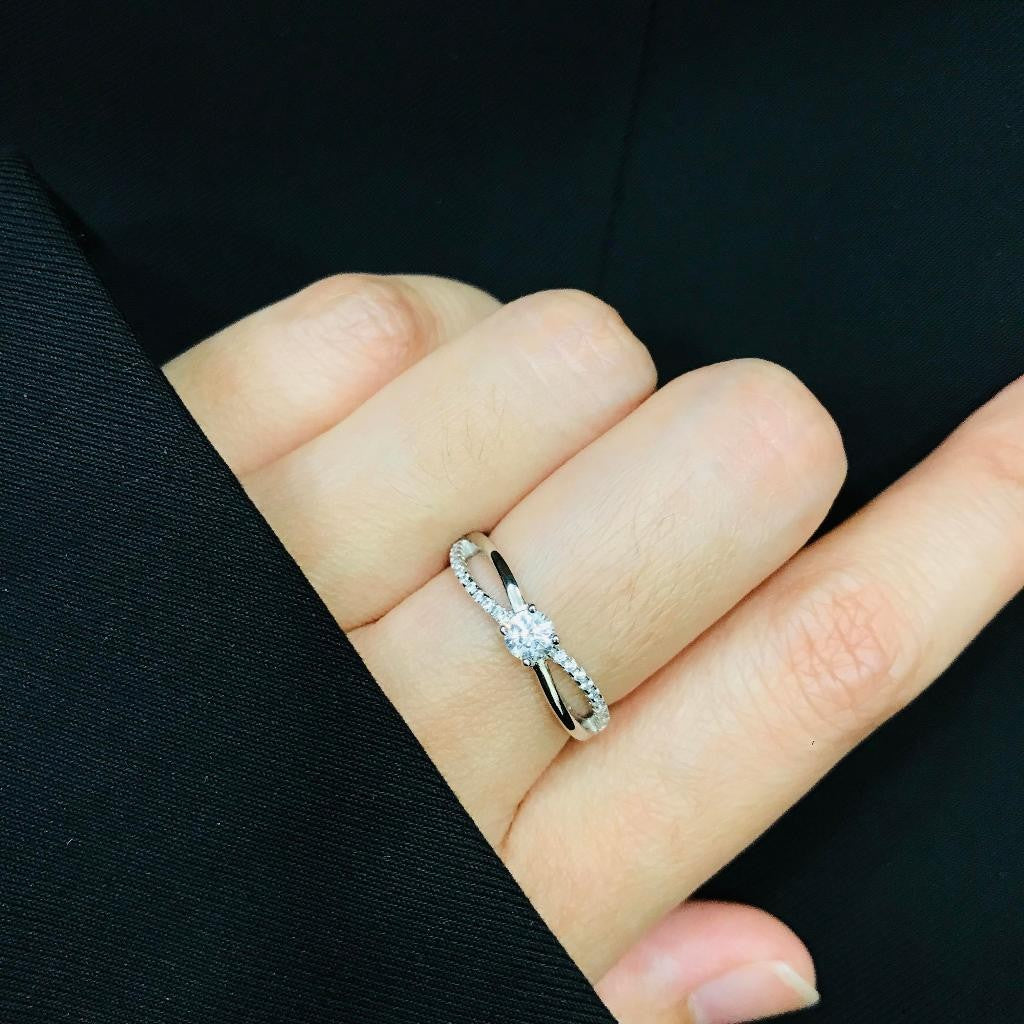 SILVERA 925 Silver Ring Rings Cincin Perak ~ Infinity Solitaire Ring, 925 Silver by Masdora