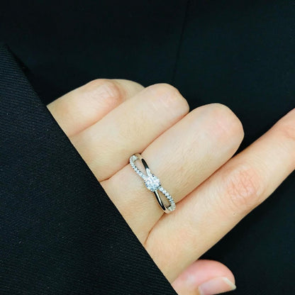 SILVERA 925 Silver Ring Rings Cincin Perak ~ Infinity Solitaire Ring, 925 Silver by Masdora