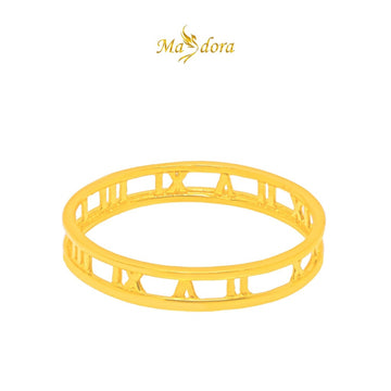 MASDORA 916 Gold Ring Rings Cincin Emas ~ Minimalist Golden Roman (EMAS 916/22K)