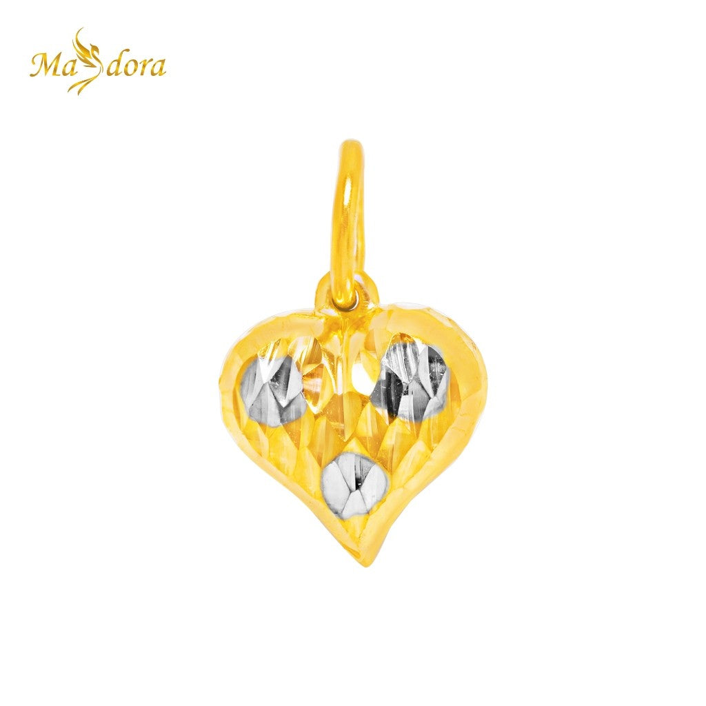 MASDORA 916 Gold Pendant Loket Emas ~ Fluffy Love Cutting 2C (EMAS 916/22K)