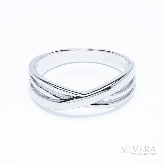 SILVERA 925 Silver Ring Rings Cincin Perak ~ Galaxy Cross Ring for Men, 925 Silver by Masdora
