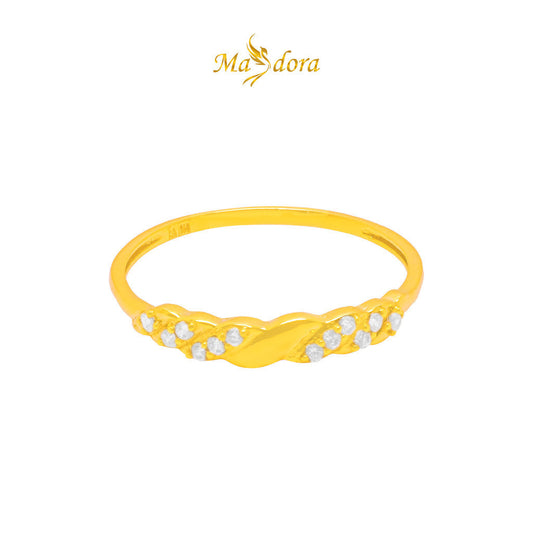 MASDORA 916 Gold Ring Rings Cincin Emas ~ Sparkle Weave (EMAS 916/22K)