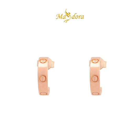 MASDORA 916 Gold Earrings Earring Subang Emas ~ Rosé Gold Screw Mark (EMAS 916/22K)