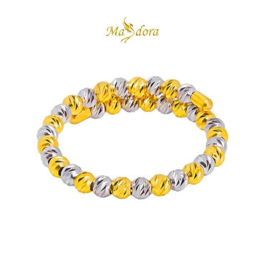 MASDORA 916 Gold Ring Rings Cincin Emas ~ Duotone Cutting Beads Adjustable (EMAS 916/22K)