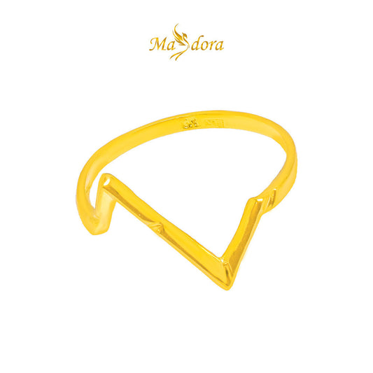 MASDORA 916 Gold Ring Rings Cincin Emas ~ Golden Zigzag (EMAS 916/22K)