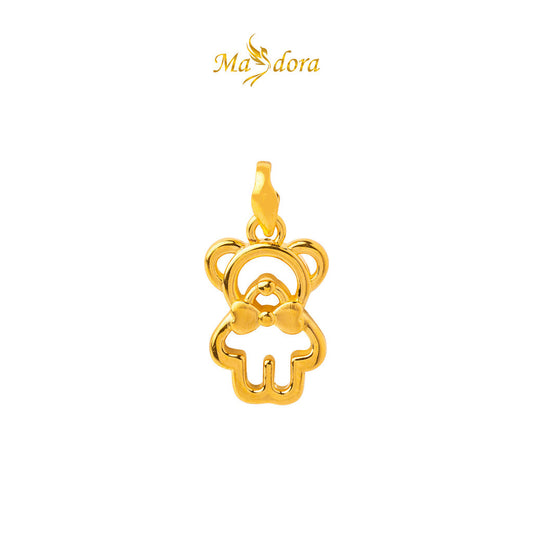MASDORA 999 Gold Pendant Loket Emas ~ Cutie Bear (EMAS 999/24K)