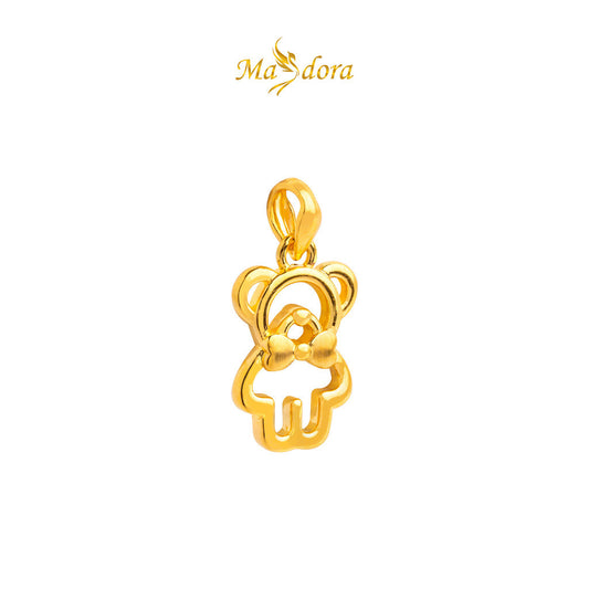MASDORA 999 Gold Pendant Loket Emas ~ Cutie Bear (EMAS 999/24K)