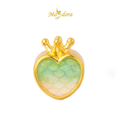 MASDORA 999 Gold Pendant Loket Emas ~ Queen Desire (EMAS 999/24K) -- FREE LEATHER BRACELET!