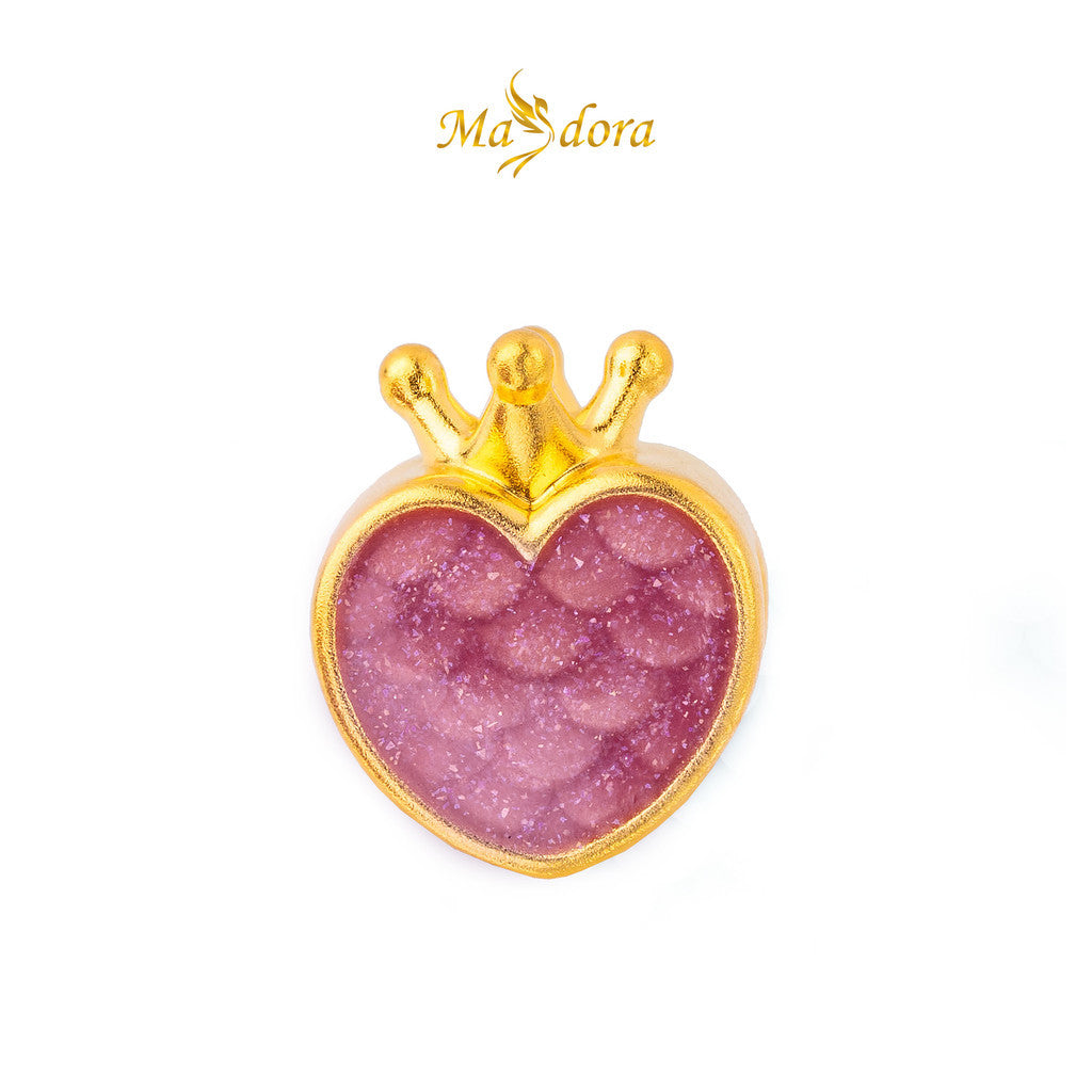 MASDORA 999 Gold Pendant Loket Emas ~ Queen Desire (EMAS 999/24K) -- FREE LEATHER BRACELET!