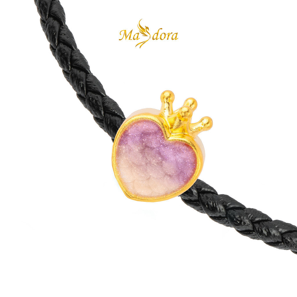 MASDORA 999 Gold Pendant Loket Emas ~ Queen Desire (EMAS 999/24K) -- FREE LEATHER BRACELET!