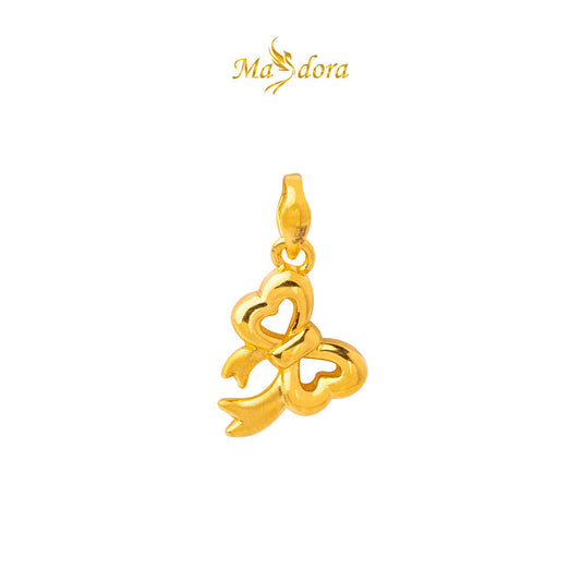 MASDORA 999 Gold Pendant Loket Emas ~ Bowie Bow (EMAS 999/24K)