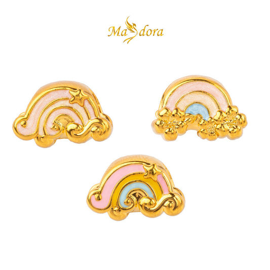 MASDORA 999 Gold Beads Bead Emas ~ HG Colourful Majestic Rainbow (EMAS 999/24K)