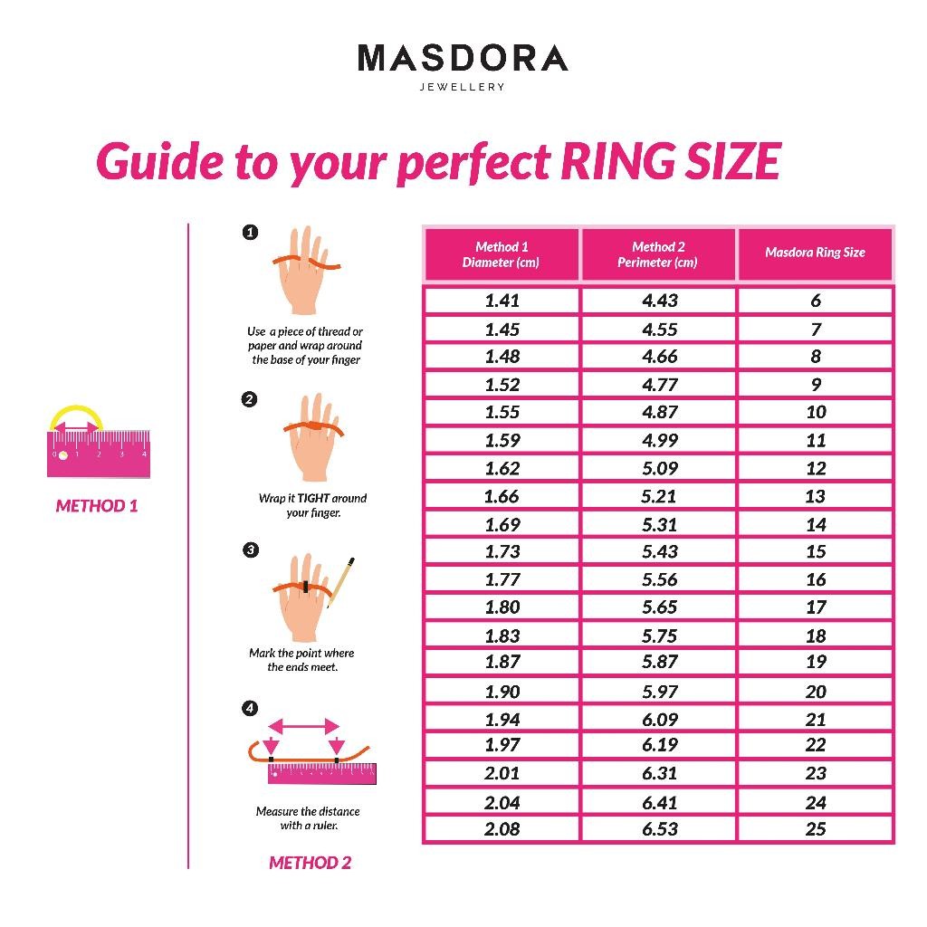 SILVERA 925 Silver Ring Rings Cincin Perak ~ Harmony Love Wedding Band, 925 Silver by Masdora
