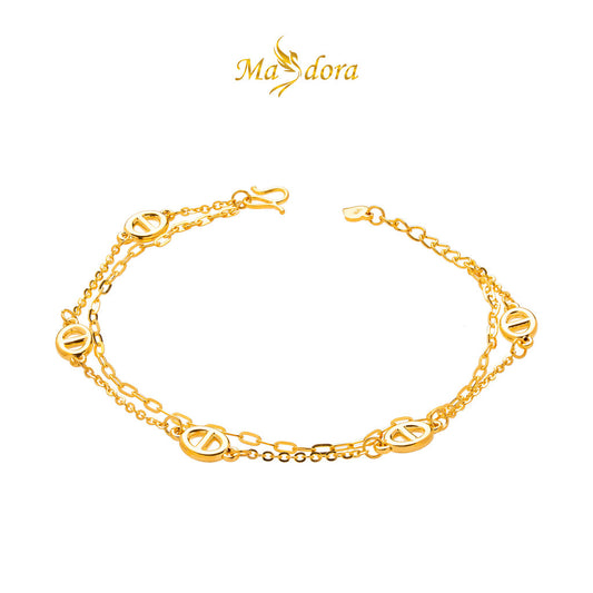 MASDORA 999 Gold Bracelet Rantai Tangan Emas ~ Plain D Links (EMAS 999/24K)