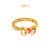 MASDORA 999 Gold Ring Rings Cincin Emas ~ Mini Ribbon Chain (EMAS 999/24K)