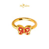 MASDORA 999 Gold Ring Rings Cincin Emas ~ Little Butterfly (EMAS 999/24K)