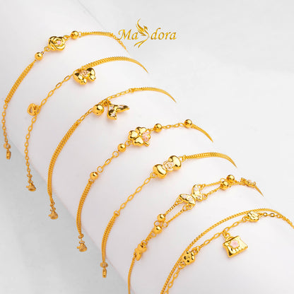 MASDORA 999 Gold Bracelet Rantai Tangan Emas ~ Cute Enamel Edition (EMAS 999/24K)