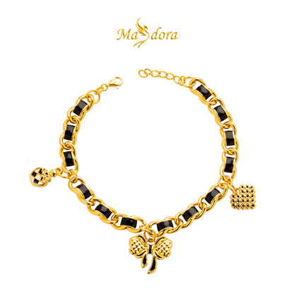 MASDORA 999 Gold Bracelet Rantai Tangan Emas ~ Twee Dangles Edition (EMAS 999/24K)