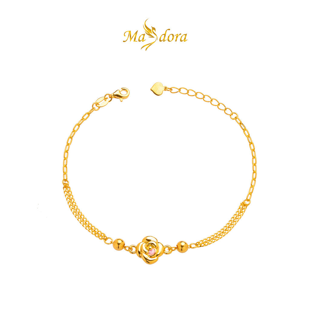 MASDORA 999 Gold Bracelet Rantai Tangan Emas ~ Cute Enamel Edition (EMAS 999/24K)