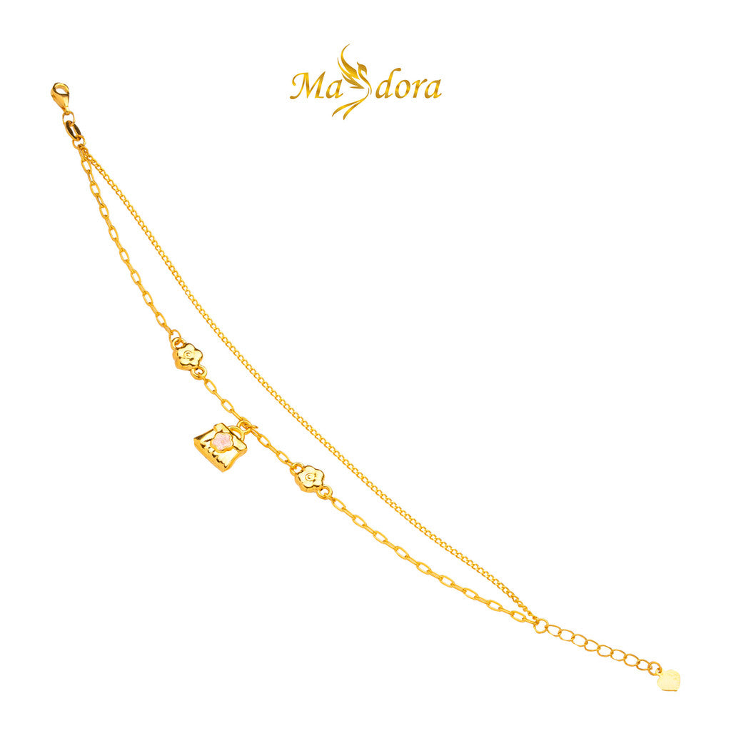 MASDORA 999 Gold Bracelet Rantai Tangan Emas ~ Cute Enamel Edition (EMAS 999/24K)