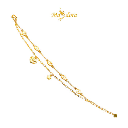 MASDORA 999 Gold Bracelet Rantai Tangan Emas ~ Love Letter Edition (EMAS 999/24K)