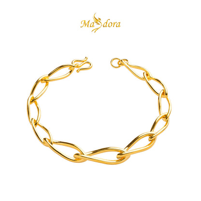 MASDORA 999 Gold Bracelet Rantai Tangan Emas ~ Double Spiral Set  (EMAS 999/24K)